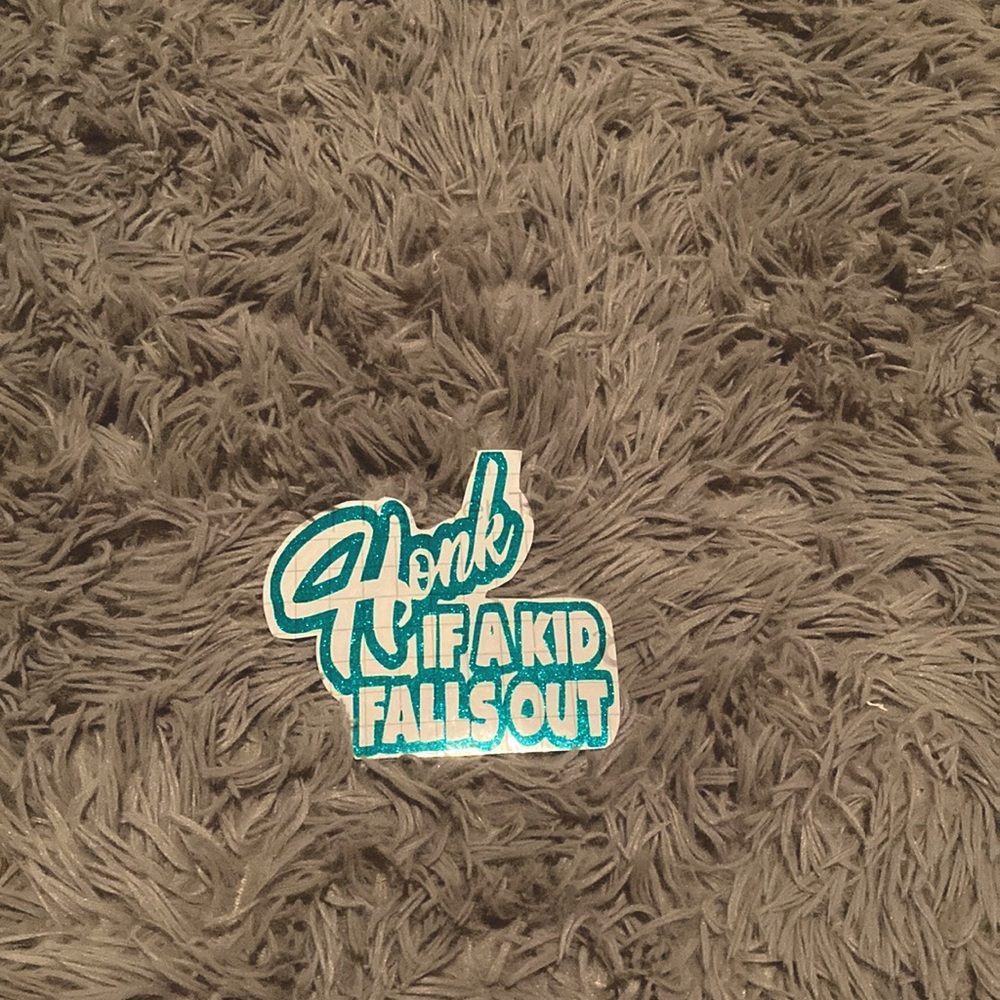 Car vinyl sticker sparkly teal